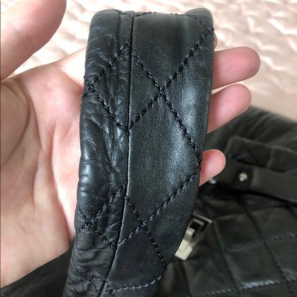 ♥️ RARE CHANEL Discontinued 8 Knots Lambskin Black Large Bag - Picture 4 of 10